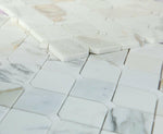 Precious Stone Clipped Calacatta Gold Honed Square Marble Mosaic Tile-Marble Mosaic-American Tile Depot