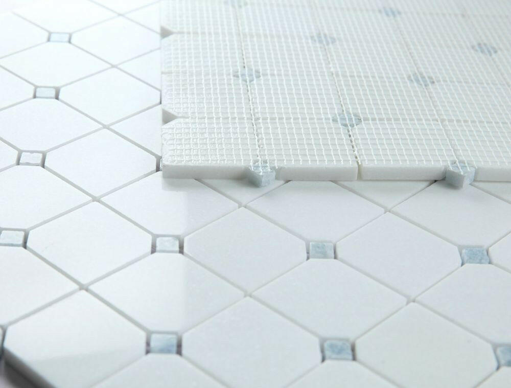 Precious Stone Clipped Crystal Ocean Polished Square Marble Mosaic Tile-Marble Mosaic-American Tile Depot