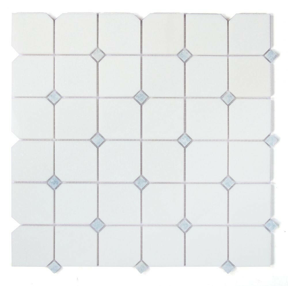 Precious Stone Clipped Crystal Ocean Polished Square Marble Mosaic Tile-Marble Mosaic-American Tile Depot