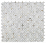 Precious Stone Embrace Calacatta Gold Polished Circular Marble Mosaic Tile-Marble Mosaic-American Tile Depot