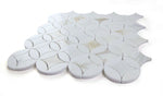 Precious Stone Embrace Calacatta Gold Polished Circular Marble Mosaic Tile-Marble Mosaic-American Tile Depot