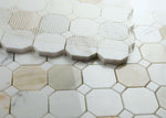 Precious Stone Octagon Calacatta Gold Polished Square Marble Mosaic Tile-Marble Mosaic-American Tile Depot