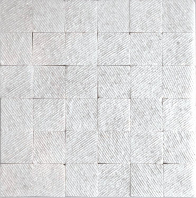 Precious Stone Textured Thassos Square Marble Mosaic Tile-Marble Mosaic-American Tile Depot