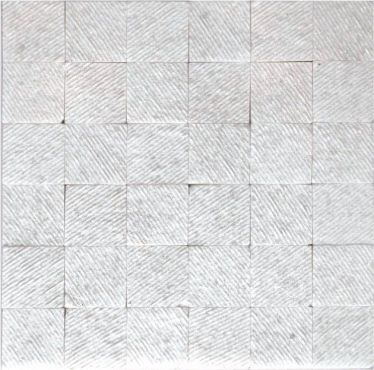 Precious Stone Textured Thassos Square Marble Mosaic Tile-Marble Mosaic-American Tile Depot