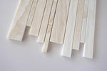 Premium White Onyx VEIN-CUT Polished Random Strip Mosaic Tile-Onyx Mosaic-American Tile Depot