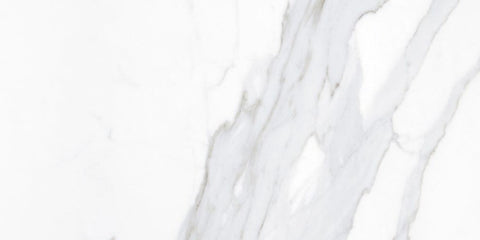 24 X 48 Prestigio Calacatta Lucido Polished Marble Look Porcelain Tile