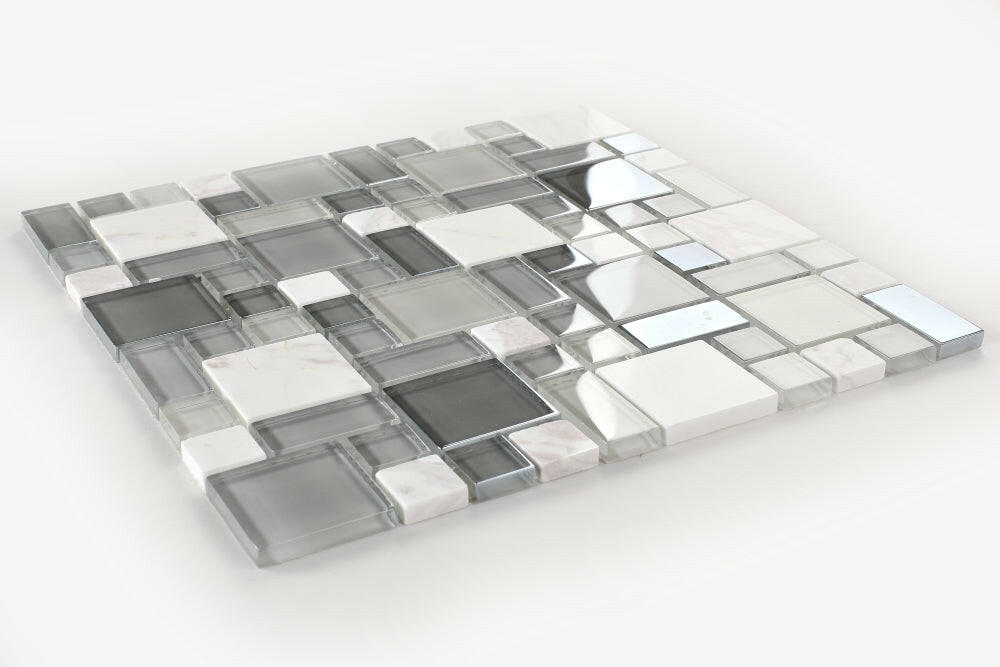 Prime Sea Multi-Sized Rectangular Mosaic Wall Tile-Mixed Mosaic-American Tile Depot