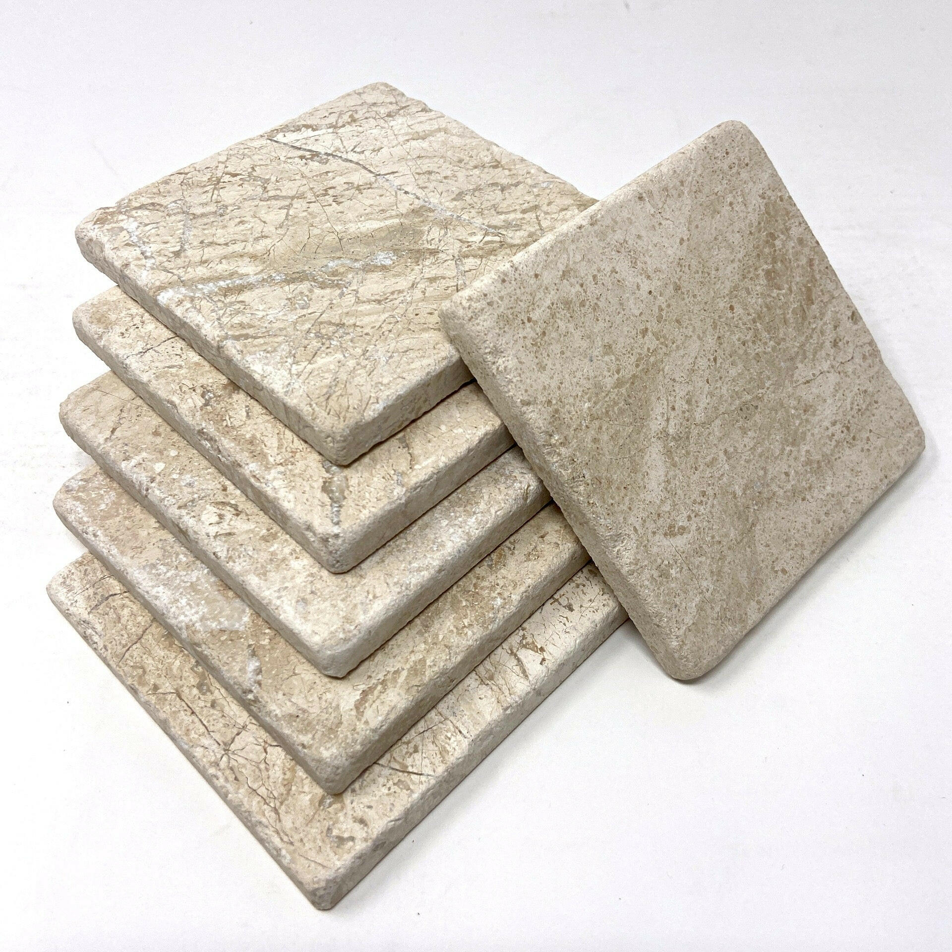 Queen Beige Marble Handmade Coasters