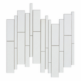 Thassos White Marble Polished Random Strip Mosaic Tile