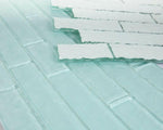 Ripple Turquoise Glossy Linear Glass Mosaic Tile-Glass Mosaic-American Tile Depot