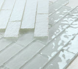 Sample of Ripple Clear Grey Glossy Linear Glass Mosaic Tile-Sample-American Tile Depot