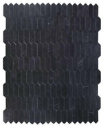 Sapphire Marquina Honed Elongated Hexagon Marble Mosaic Tile-Marble Mosaic-American Tile Depot