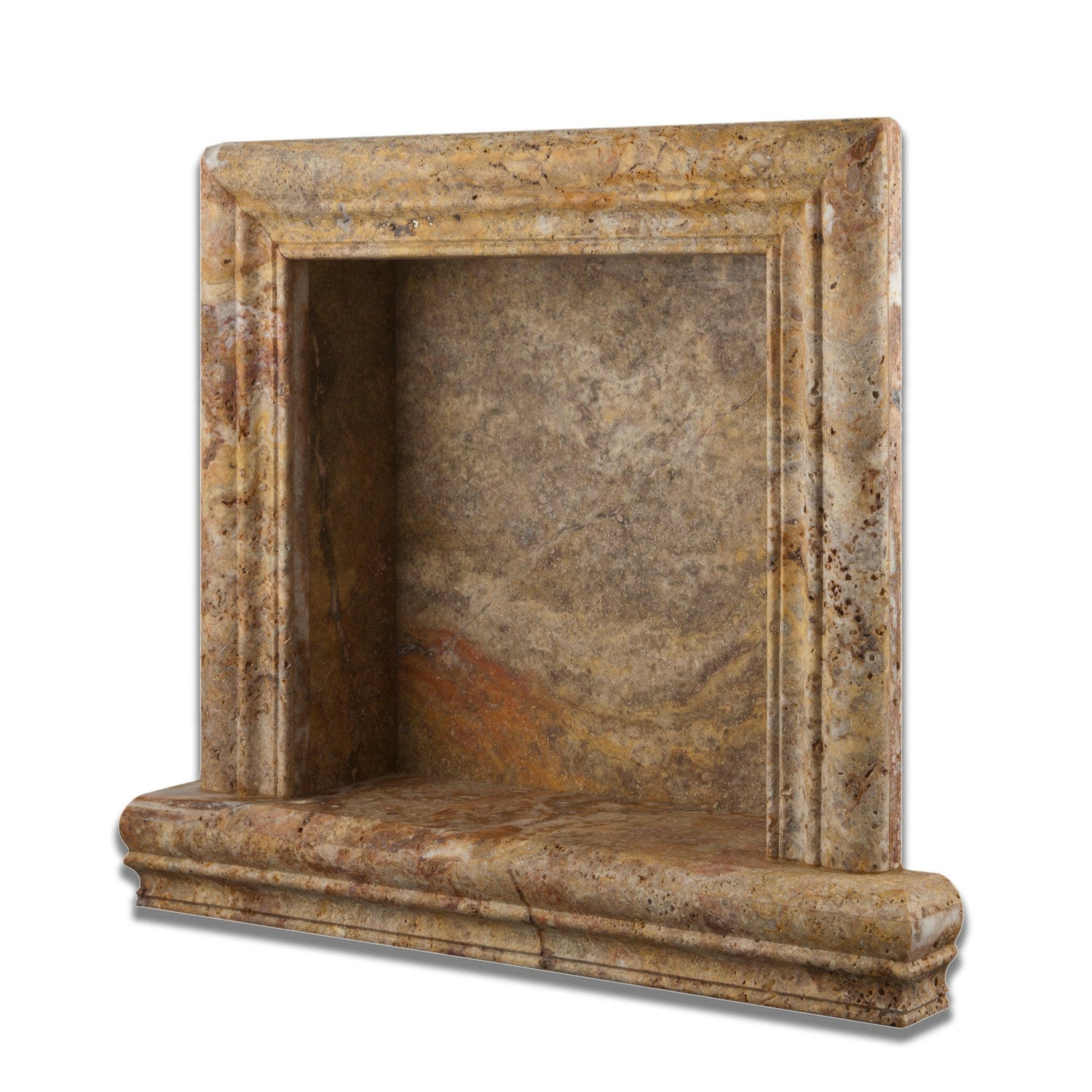 Scabos Travertine Hand-Made Custom Shampoo Niche / Shelf - SMALL - Honed-Accessories-American Tile Depot