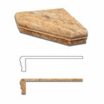 Scabos Travertine Hand-Made Custom Shower Corner Shelf - Honed-Accessories-American Tile Depot