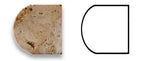 Scabos Travertine Honed 1 X 12 Dome Liner-Travertine Molding/Trim-American Tile Depot