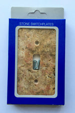 Scabos Travertine Single Toggle Switch Wall Plate / Switch Plate / Cover - Honed-Travertine Wall/Switch Plate-American Tile Depot