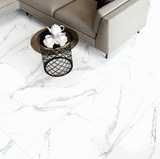 12 X 24 Calacatta White Satin Matte Marble Look Porcelain Tile-PORCELAIN-Large Format-American Tile Depot