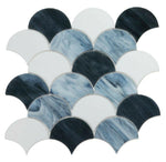 Seashell Grey Scale Glass Mosaic Tile-Glass Mosaic-American Tile Depot