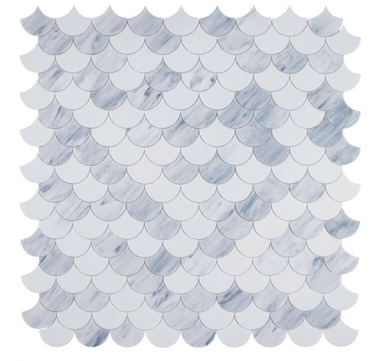 Seashell Loft Scale Glass Mosaic Tile-Glass Mosaic-American Tile Depot