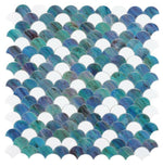 Seashell Ocean Scale Glass Mosaic Tile-Glass Mosaic-American Tile Depot