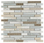 Selene Beach Stack Linear Mosaic Wall Tile-Mixed Mosaic-American Tile Depot