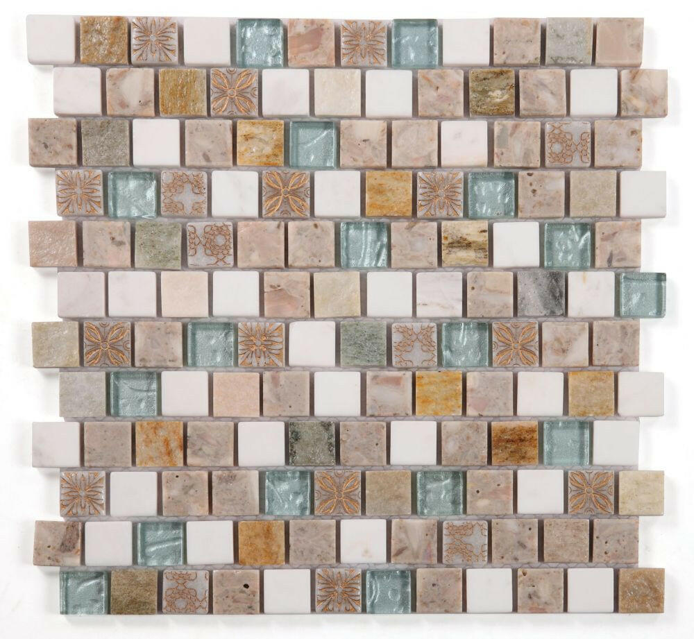 Selene Summer Square Mosaic Wall Tile-Mixed Mosaic-American Tile Depot