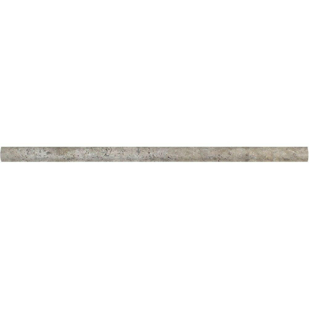 Silver Travertine Honed 1/2 X 12 Pencil Liner-Travertine Molding/Trim-American Tile Depot