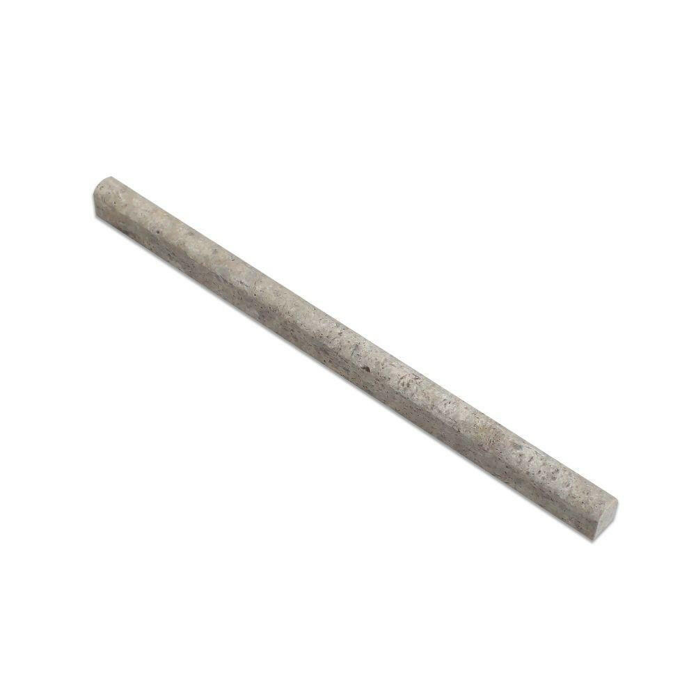 Silver Travertine Honed 1/2 X 12 Pencil Liner-Travertine Molding/Trim-American Tile Depot