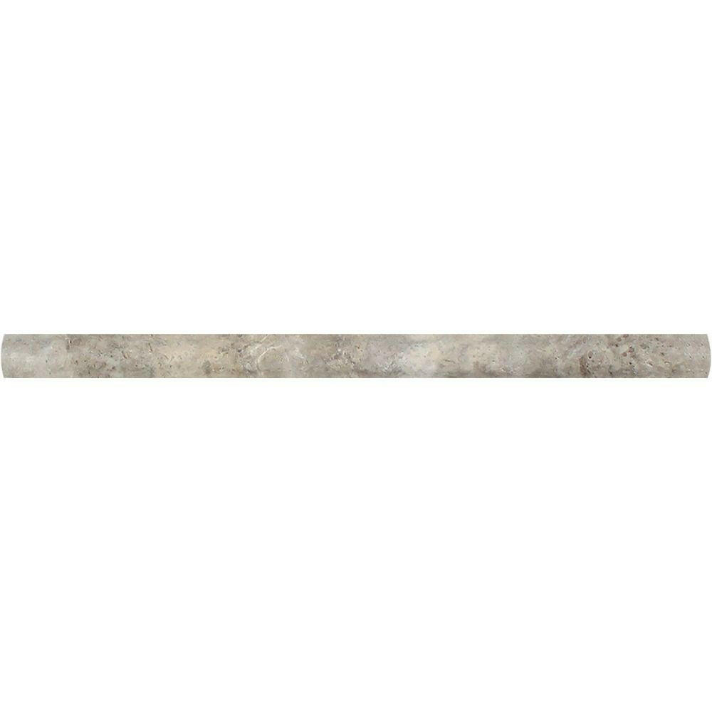 Silver Travertine Honed 3/4 X 12 Bullnose Liner-Travertine Molding/Trim-American Tile Depot