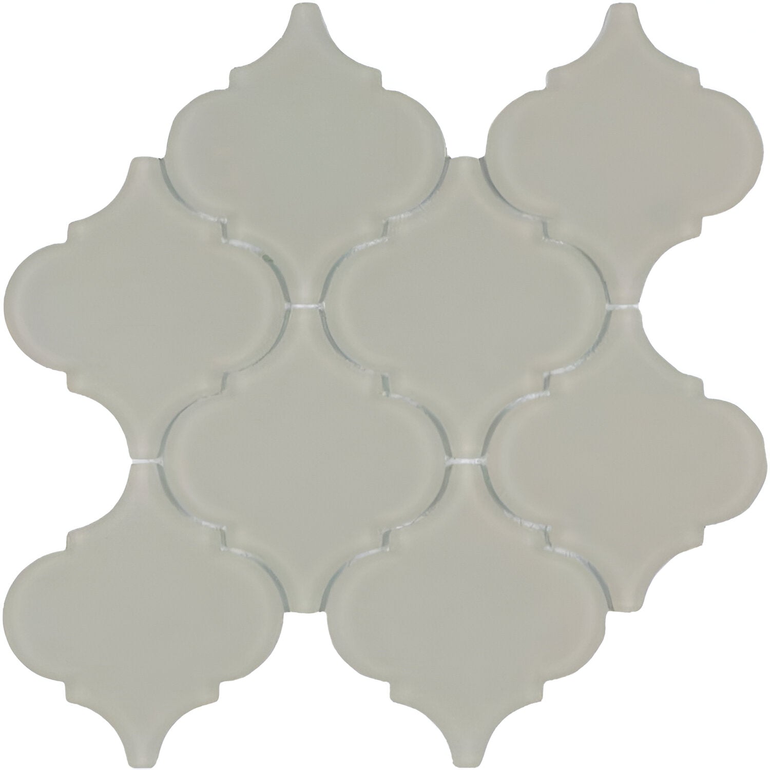 Sultan Beige Frosted Arabesque Glass Mosaic Tile-Glass Mosaic-American Tile Depot