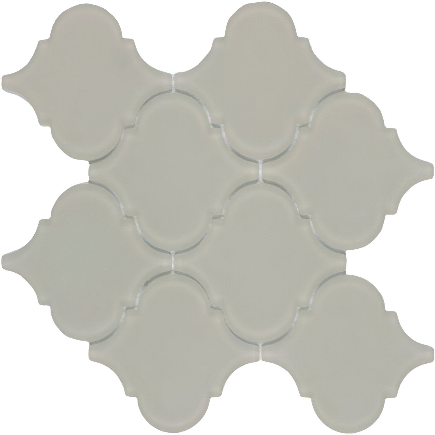 Sultan Beige Frosted Arabesque Glass Mosaic Tile-Glass Mosaic-American Tile Depot