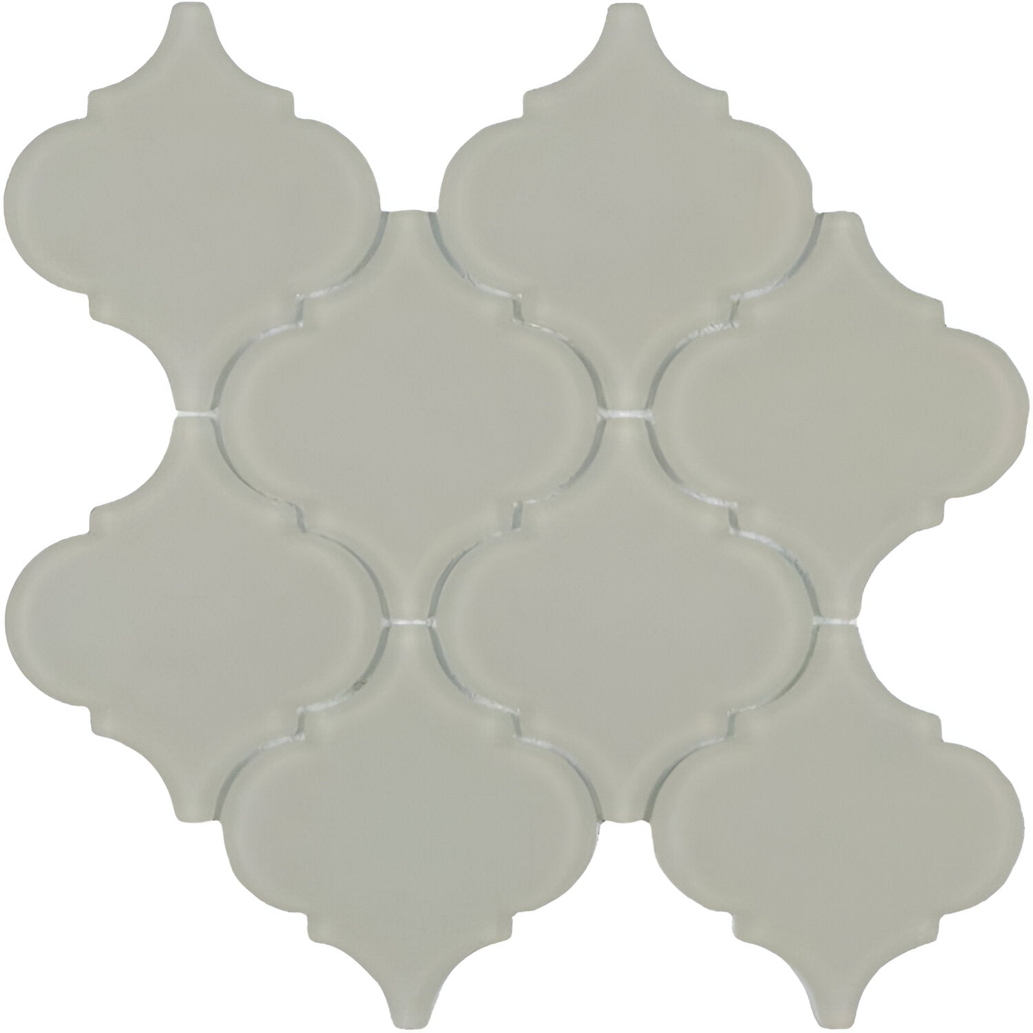 Sultan Beige Frosted Arabesque Glass Mosaic Tile-Glass Mosaic-American Tile Depot