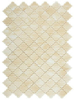 Sultan Beige Stroke Glossy Arabesque Glass Mosaic Tile-Glass Mosaic-American Tile Depot