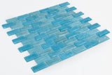 Sample of Summer Clear Blue Brick Glass Mosaic Tile-Sample-American Tile Depot