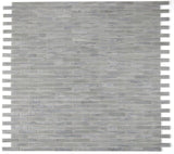 Summer Soft Grey Linear Glass Mosaic Tile