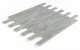 Summer Soft Grey Linear Glass Mosaic Tile