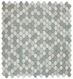 Oasis Swiss Blue Arabesque Mosaic Wall Tile