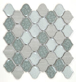 Oasis Swiss Blue Arabesque Mosaic Wall Tile