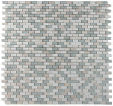 1 x 2 Garnet Brick Swiss Blue Mosaic Wall Tile
