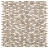 1 x 2 Garnet Brick Swiss Beige Mosaic Wall Tile