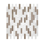 Taupe & White Linear Glass Mosaic Tile-Glass Mosaic-American Tile Depot