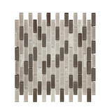 Taupe & Brown Linear Glass Mosaic Tile