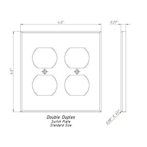 Thassos White Marble Double Duplex Switch Wall Plate / Switch Plate / Cover - Honed-Marble Wall/Switch Plate-American Tile Depot