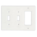 Thassos White Marble Double Toggle Rocker Switch Wall Plate / Switch Plate / Cover - Honed-Marble Wall/Switch Plate-American Tile Depot