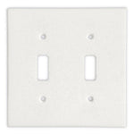 Thassos White Marble Double Toggle Switch Wall Plate / Switch Plate / Cover - Polished-Marble Wall/Switch Plate-American Tile Depot