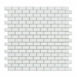 Thassos White Marble Honed Baby Brick Mosaic Tile-Marble Mosaic-American Tile Depot