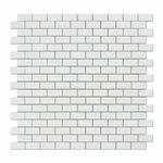 Thassos White Marble Honed Baby Brick Mosaic Tile-Marble Mosaic-American Tile Depot