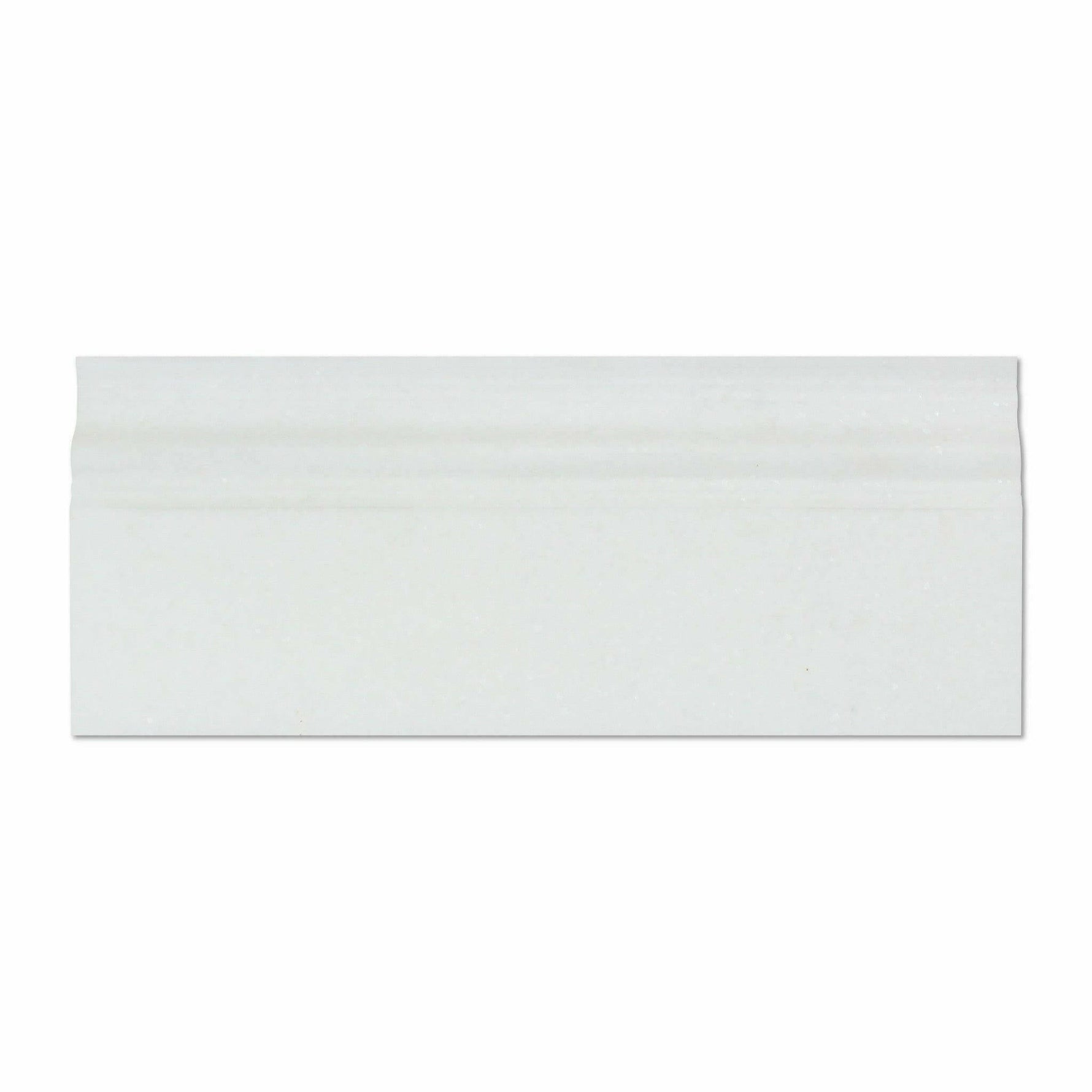 Thassos White Marble Honed Baseboard Trim Molding-Marble Molding/Trim-American Tile Depot