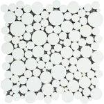 Thassos White Marble Honed Bubbles Mosaic Tile-Marble Mosaic-American Tile Depot