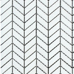 Thassos White Marble Honed Mini Chevron Mosaic Tile-Marble Mosaic-American Tile Depot